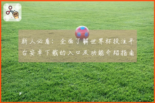 新人必看：全面了解世界杯投注平台安卓下载的入口及功能介绍指南